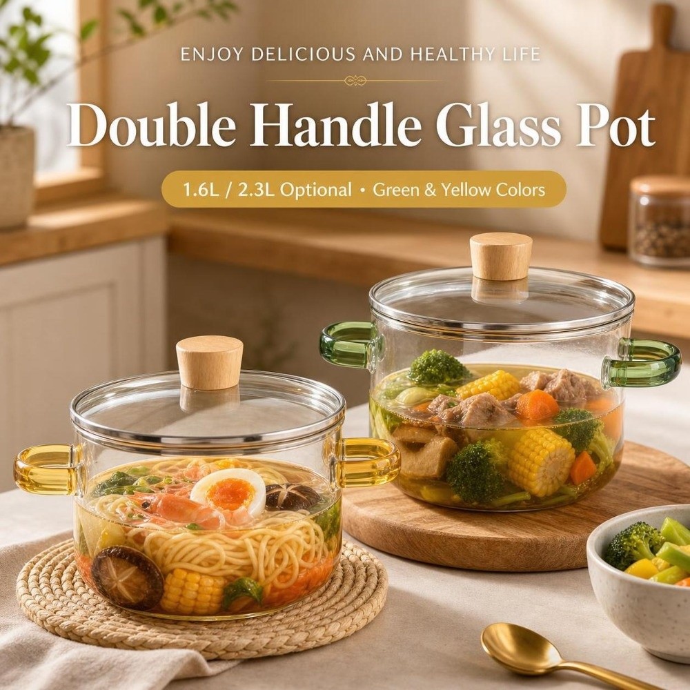 Dim Sum Basket - Olla de vidrio doméstica engrosada de