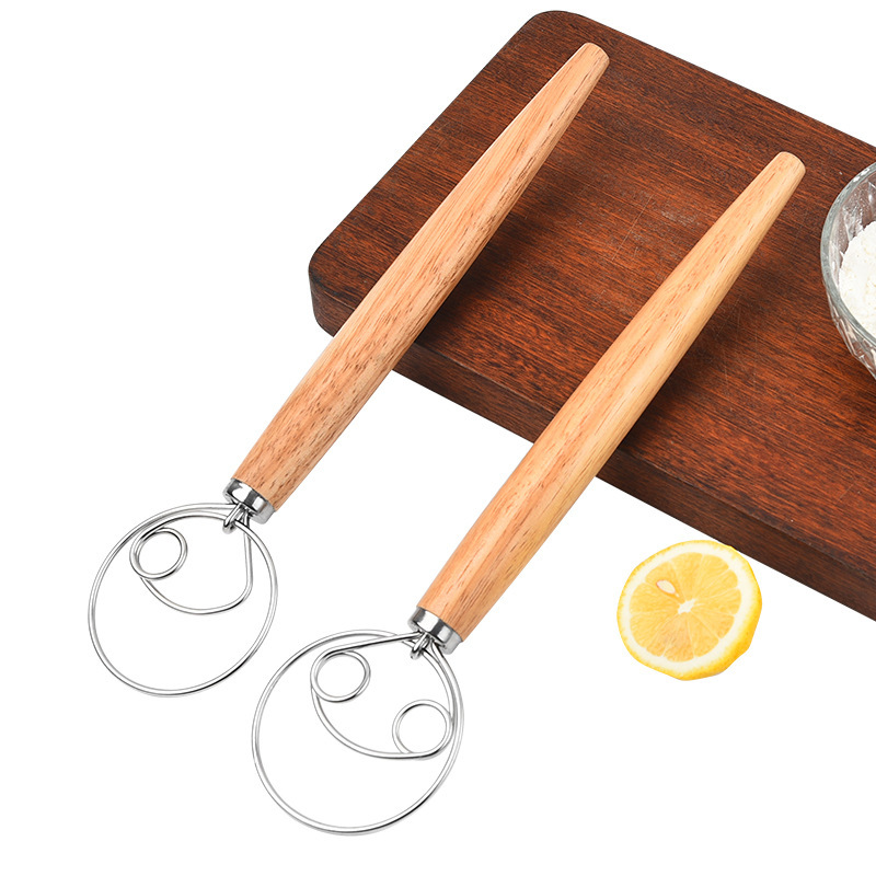 Danish Pancake Pan - Mezclador de harina con mango de