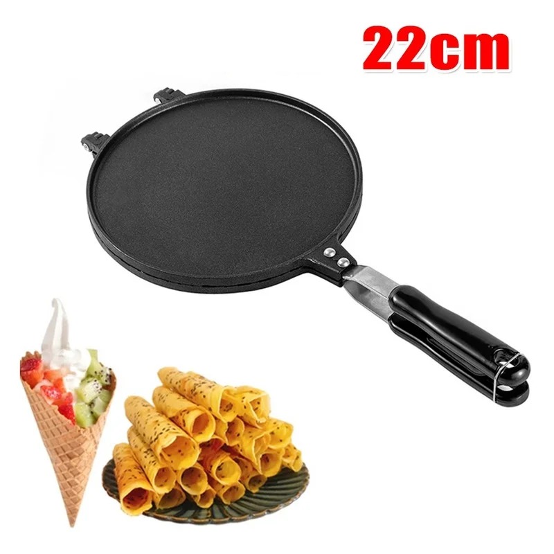 Egg Waffle Pan - Rollo de huevo antiadherente de 22cm,