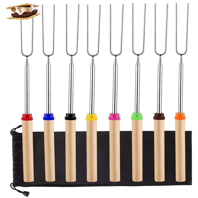 Hot Dog Press - Juego de 8 Brochetas para Barbacoa