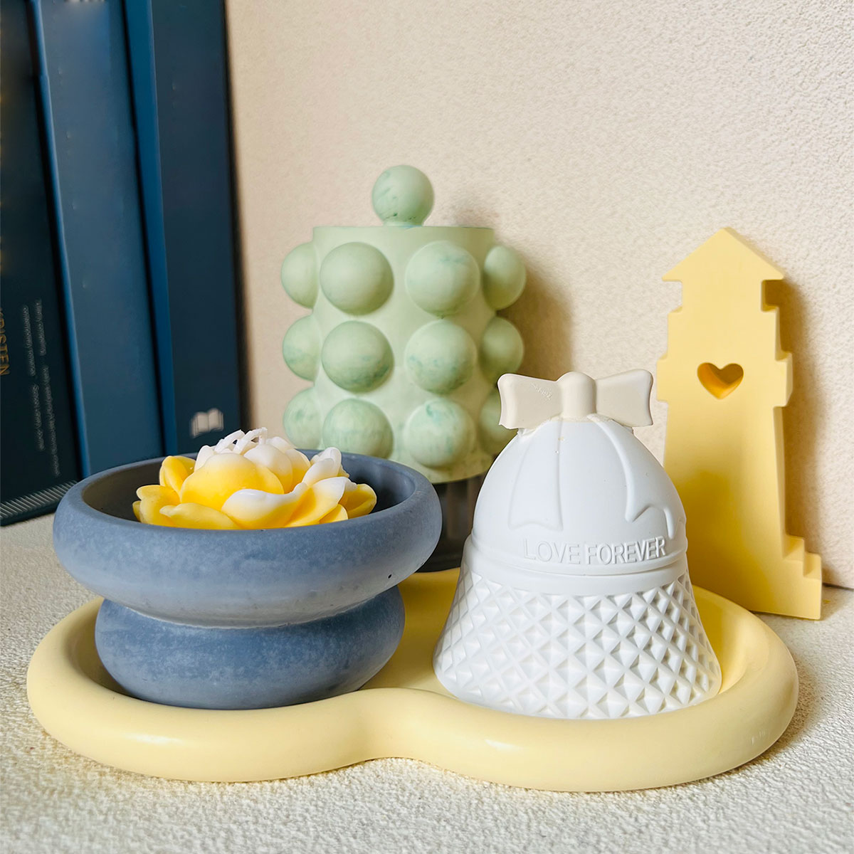 Donut Mold Silicone - Recipiente de vela de tarro de