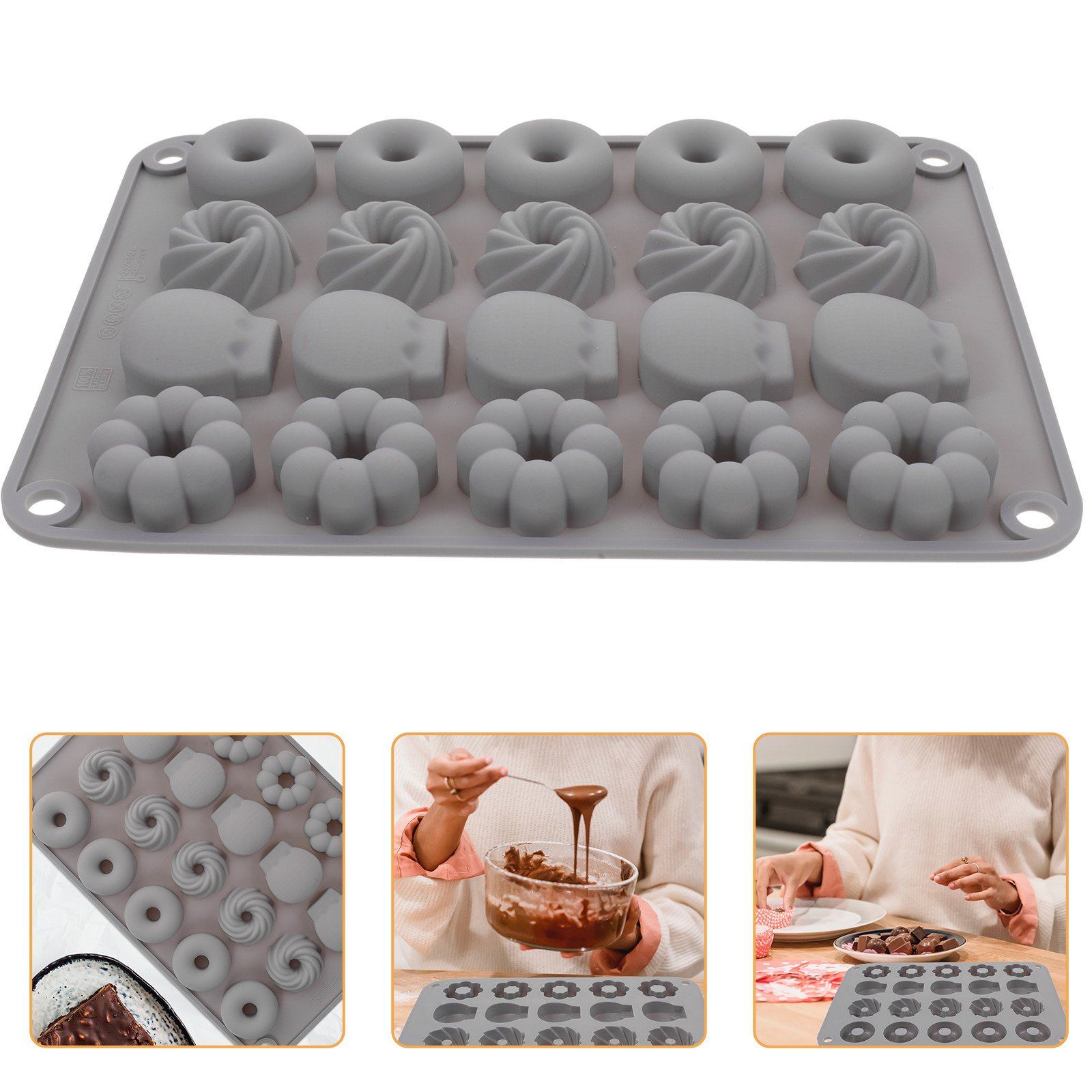 Donut Mold Silicone - Molde de silicona para donuts de