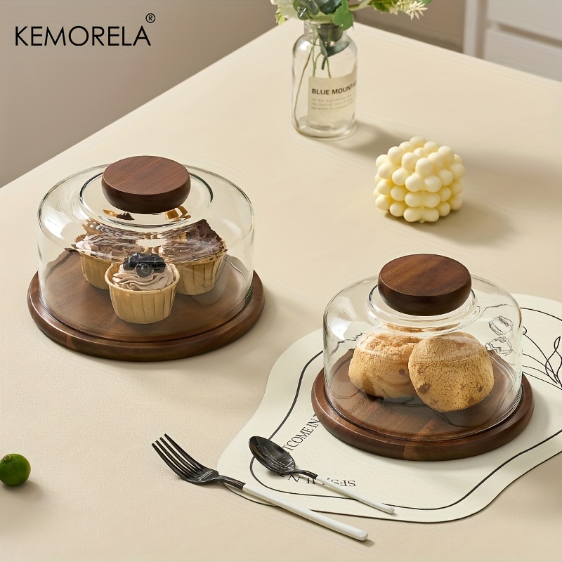 Dim Sum Basket - Soporte redondo de madera para pastel