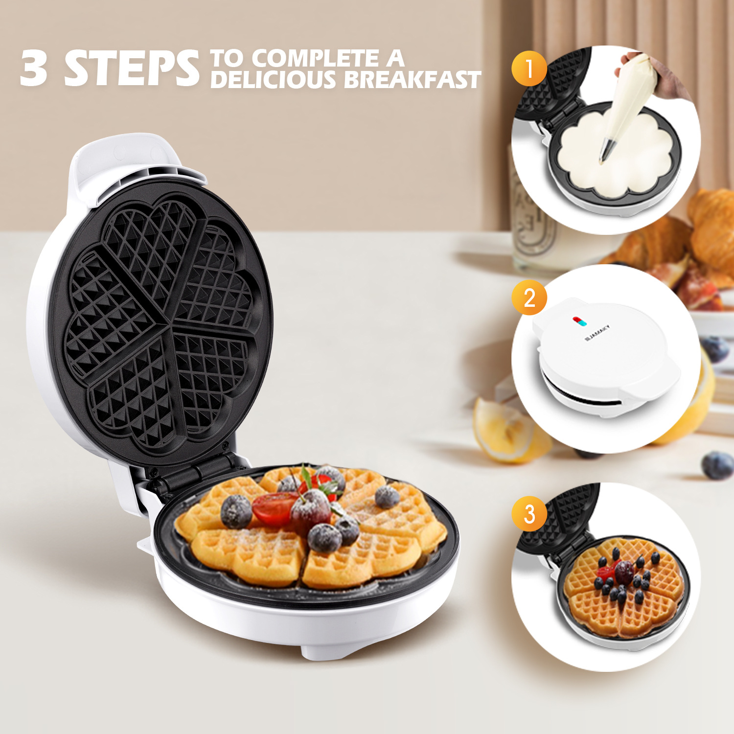 Moldes para gofres para desayu - Egg Waffle Pan reseña y precio