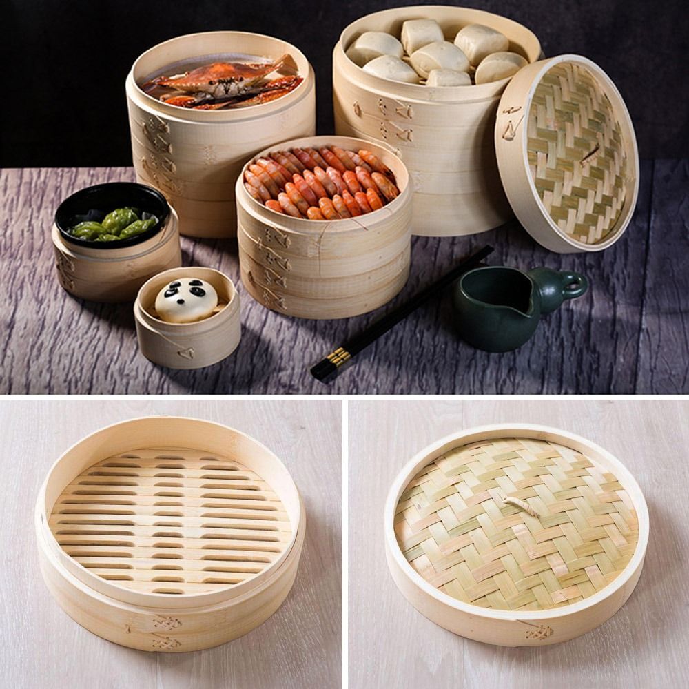 Cesta de vapor de bambú con ta - Dim Sum Basket reseña y precio