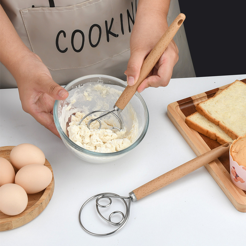 Nuevo batidor manual de acero  - Danish Pancake Pan reseña y precio
