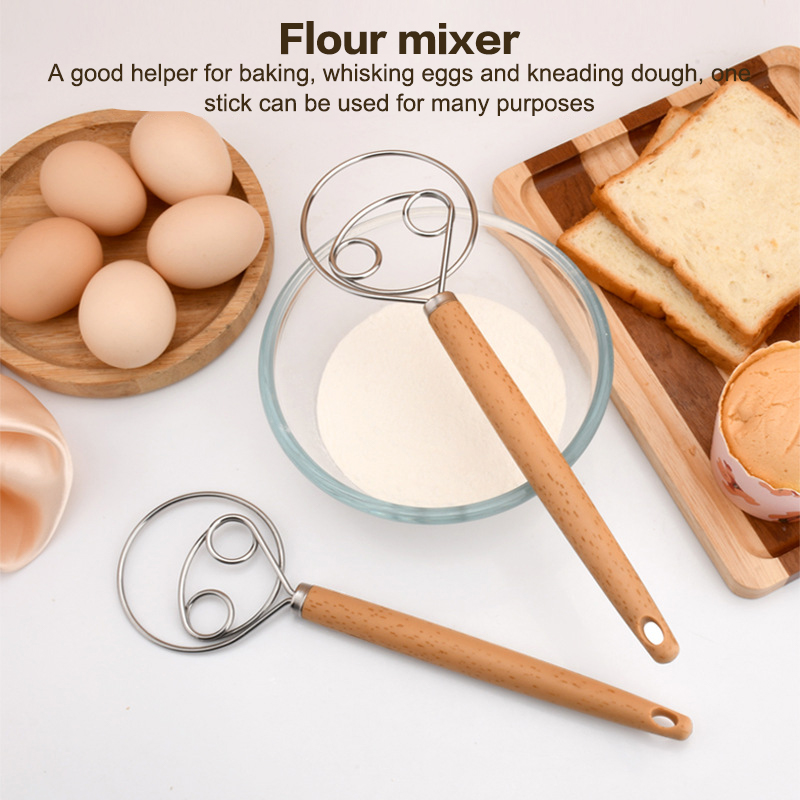 Nuevo batidor manual de acero  - Danish Pancake Pan reseña y precio